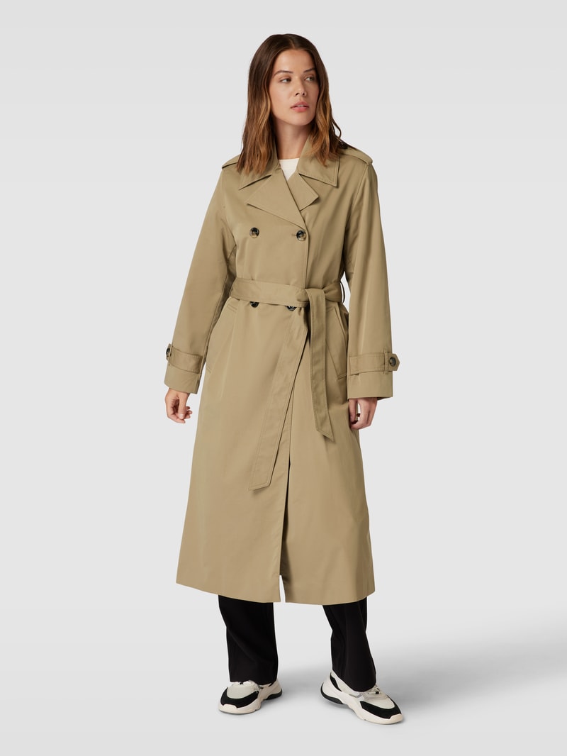 Trenchcoat mit Bindegürtel Modell 'ANGELA' in camel