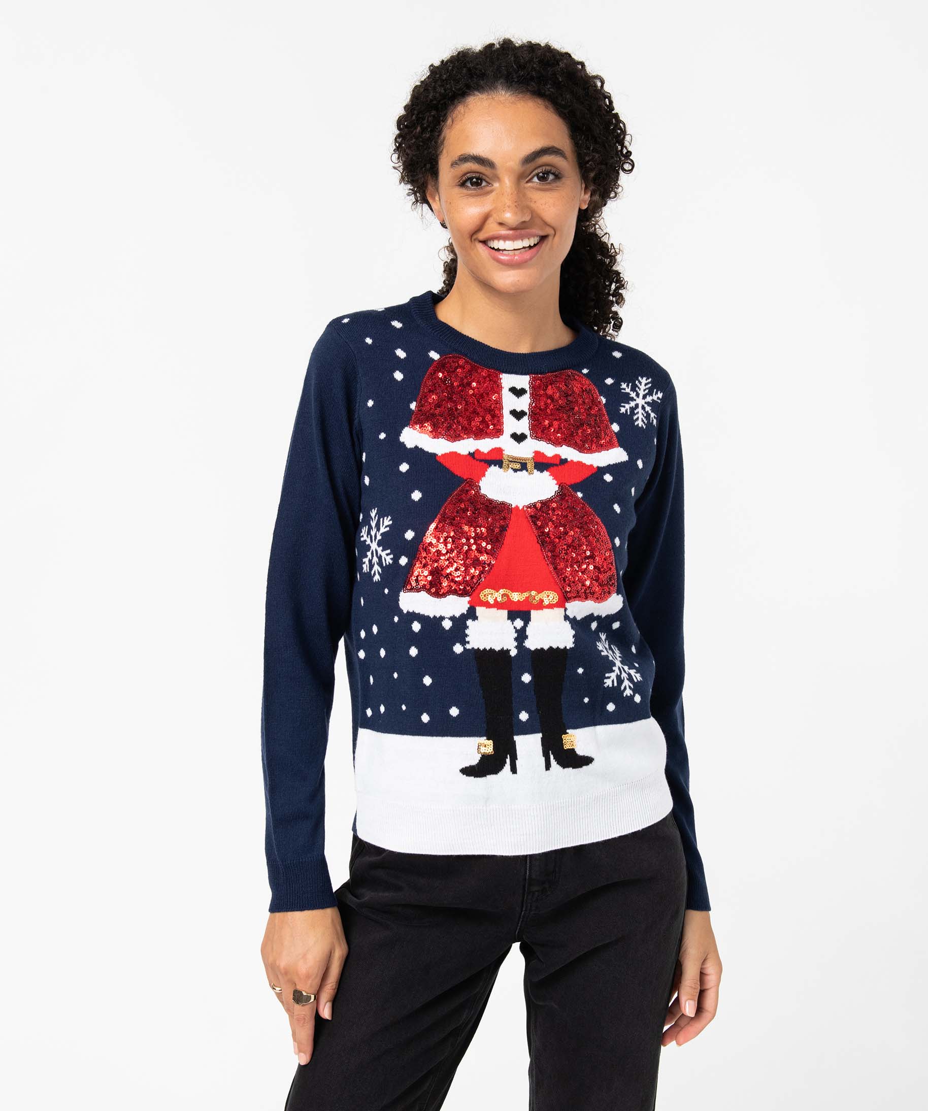 Pull de Nol femme avec motif à sequins bleu | GEMO