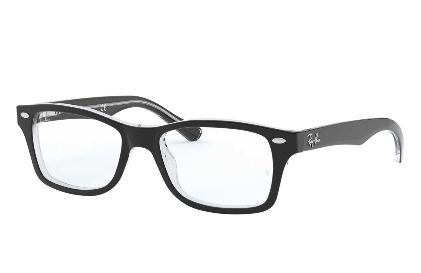 RB1531 OPTICS KIDS - Negru lucios pe transparent