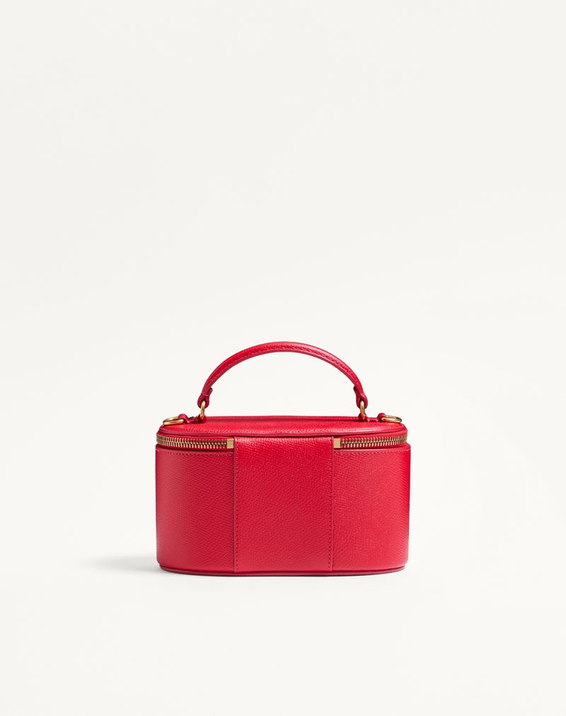 Mini Vanity Bag VLogo Signature em couro de bezerro granulado