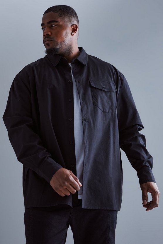 Plus smartes Stretch Utility-Overshirt
