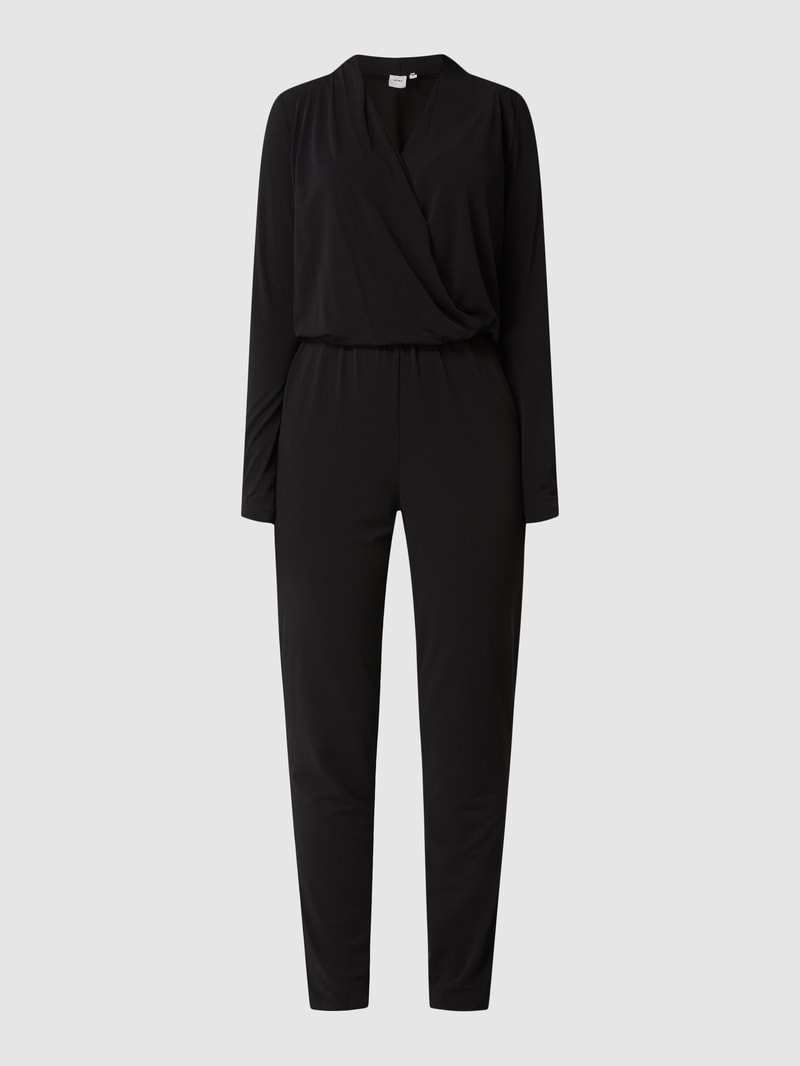 Jumpsuit in Wickel-Optik Modell 'Lima' in schwarz
