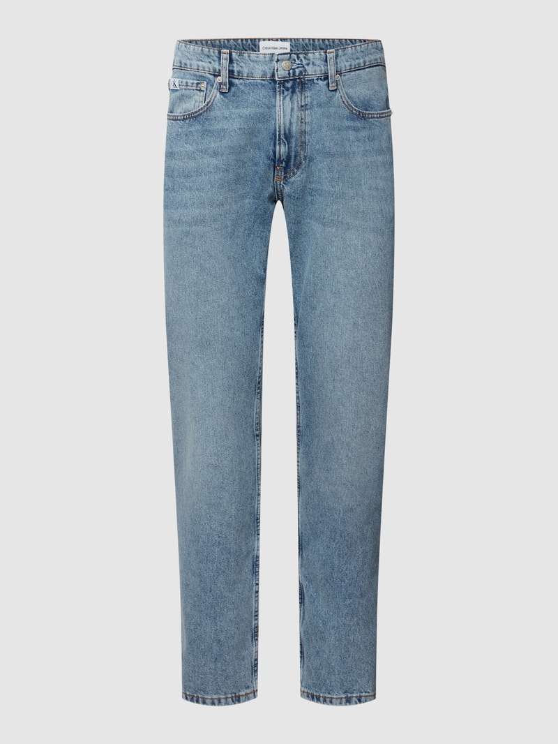 Straight Fit Jeans mit Label-Details Modell 'AUTHENTIC' in hellblau