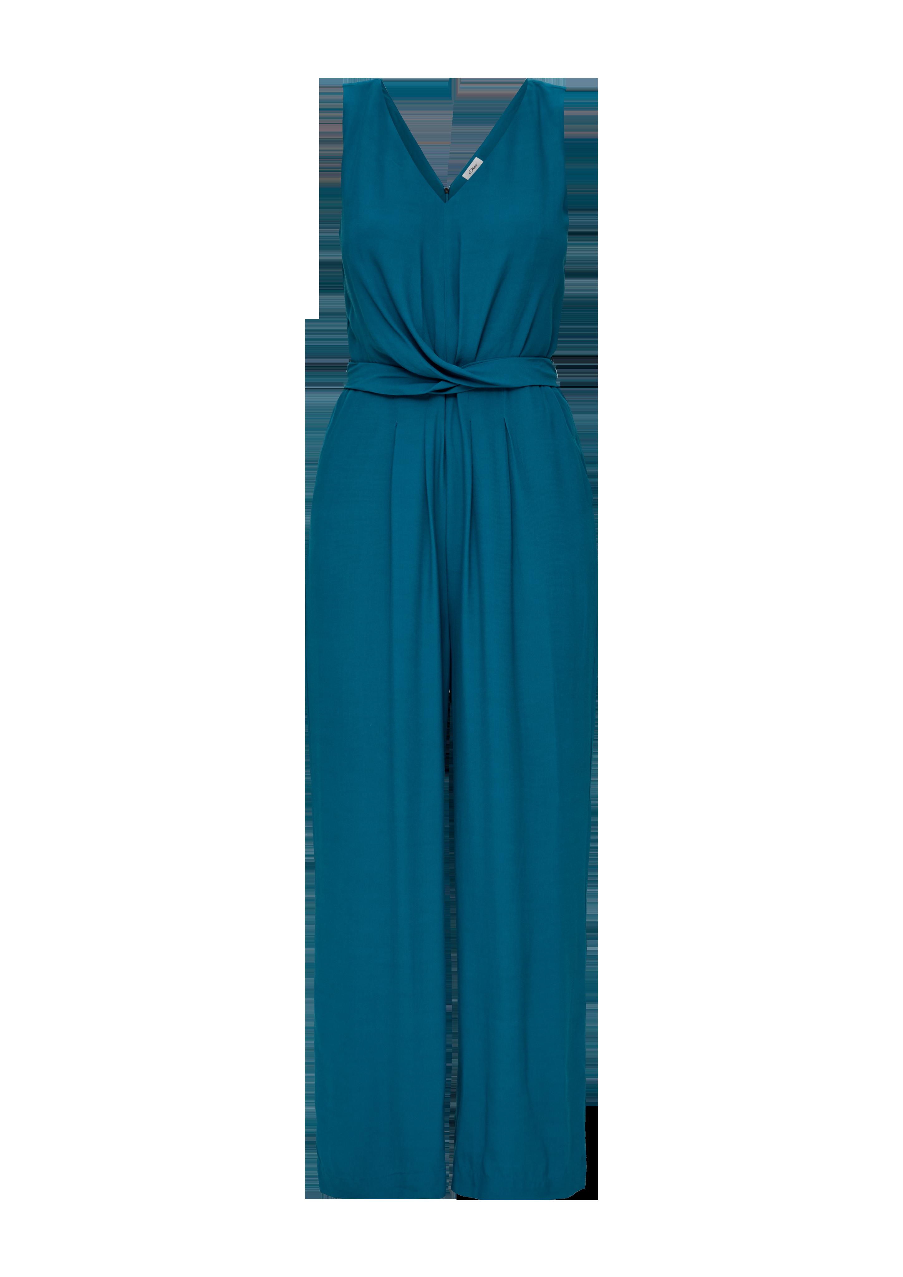 Viskose-Jumpsuit mit Taillengürtel  2132301-6768