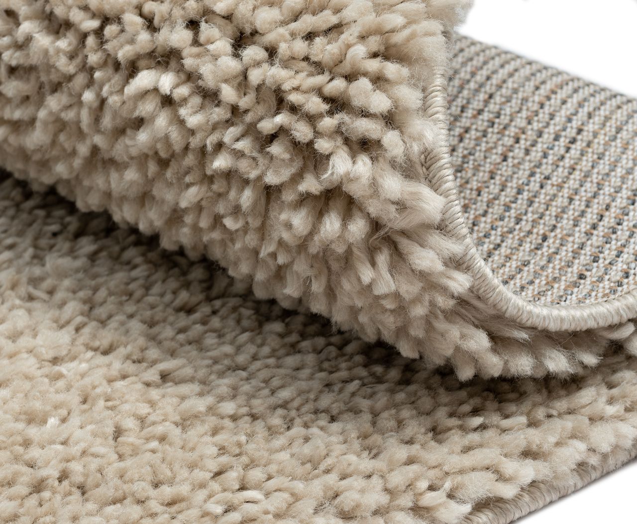 MyFlair Teppich Elodie, 120cm x 120cm, Farbe Beige, rund, Florhöhe 37mm