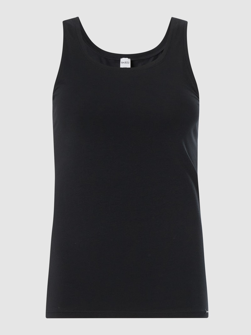 Tanktop mit Stretch-Anteil in schwarz