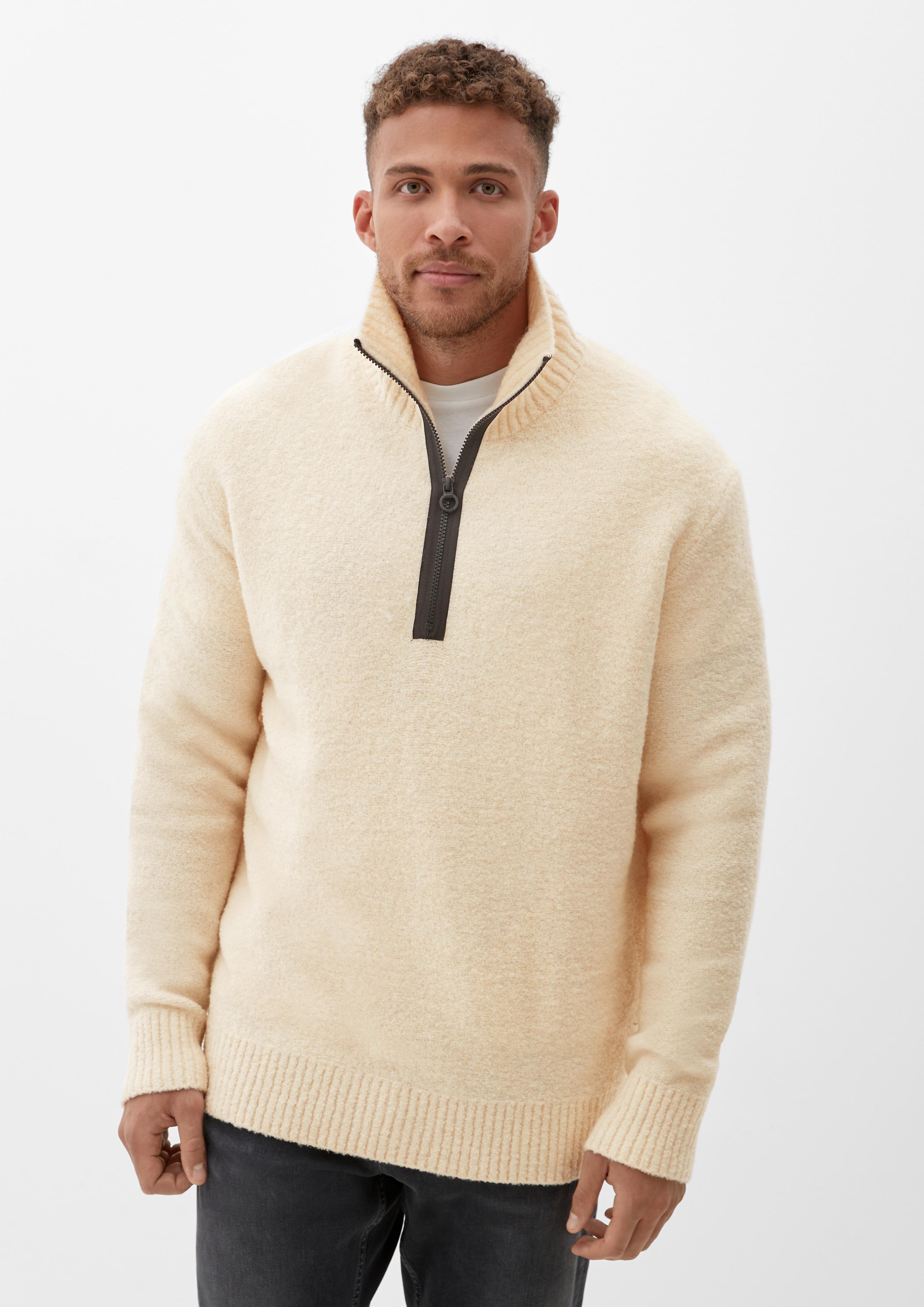 Bouclé-Troyer im Wollmix  2124601-8105