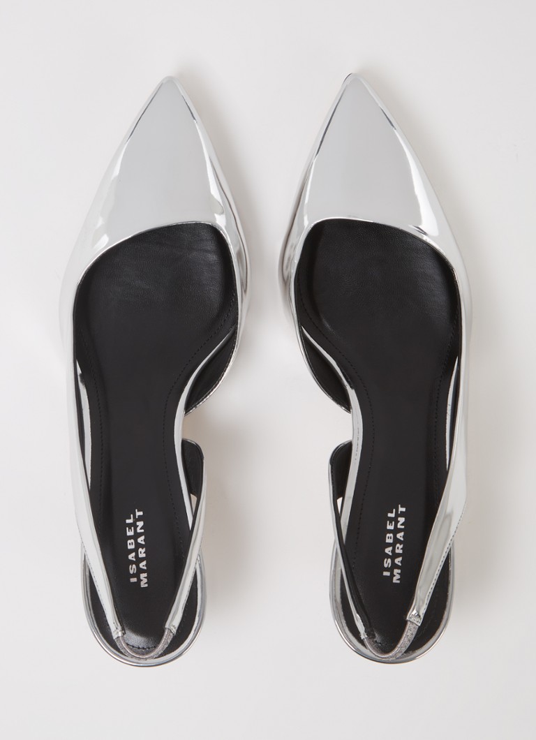 Isabel Marant Mirror slingback with metallic finish