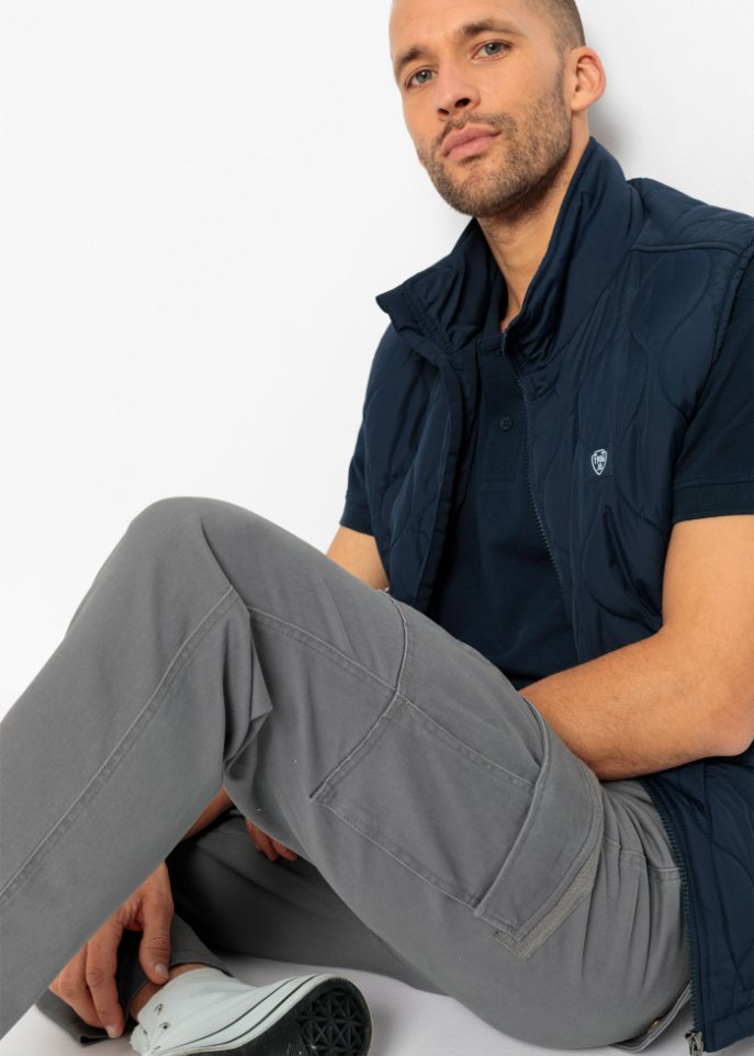 Slim Fit Stretch-Cargohose, Straight