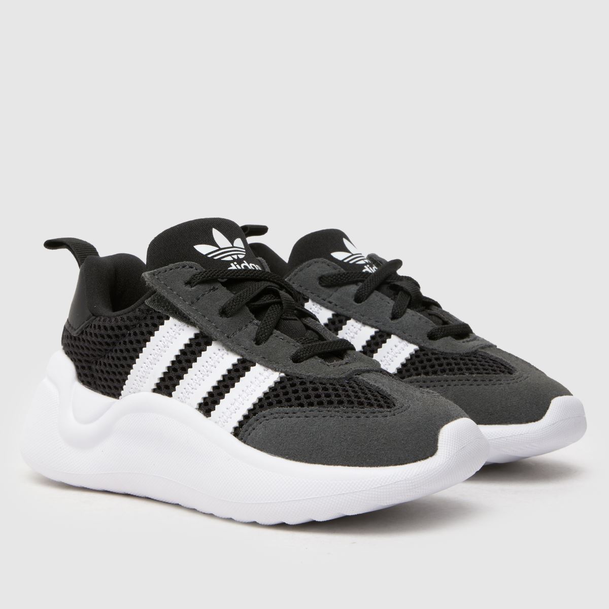 adidas svarta och vita adifom 70-talssneakers för småbarn