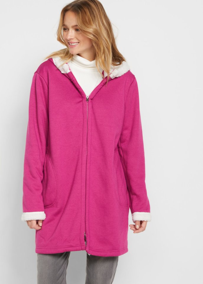 Sweatjacke mit Teddyfell