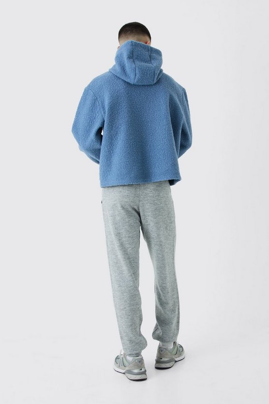 Kastiger Oversize Bouclee Borg-Hoodie