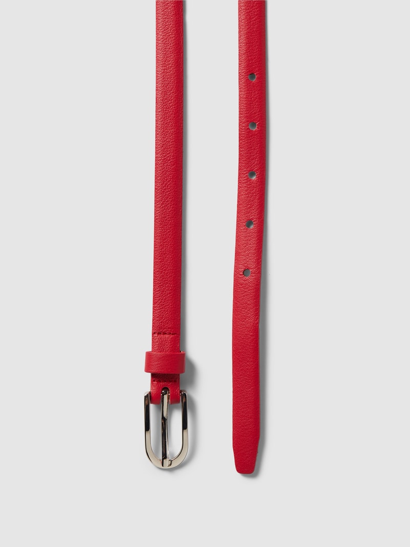 Gürtel aus Leder mit Dornschließe Modell 'Seta' in rot