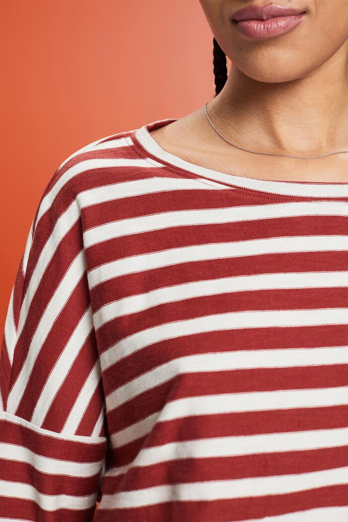 Gestreiftes Baumwoll-T-Shirt