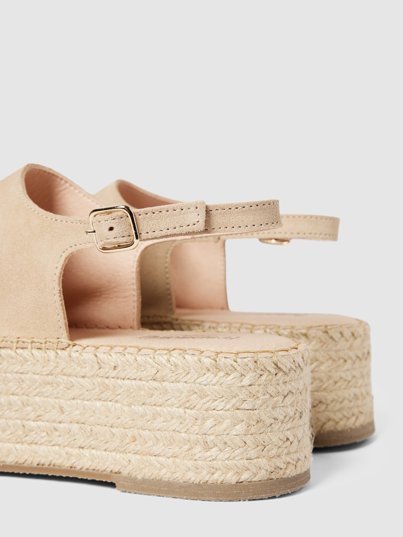Sandalen mit Plateau-Sohle Modell 'Avignon' in beige