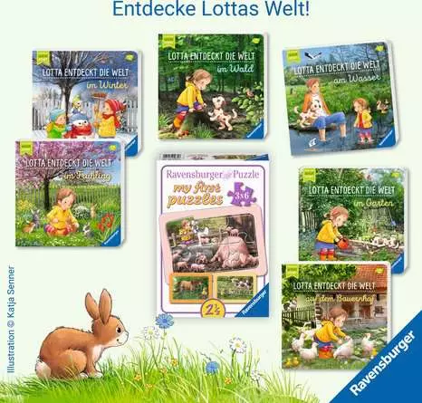 Kinderpuzzle ab 2.5 Jahren - Lotta auf dem Bauernhof - 6 Teile
