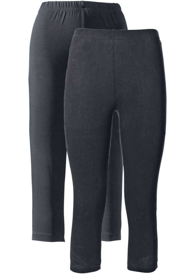 Stretch-Capri-Leggings (2er Pack)