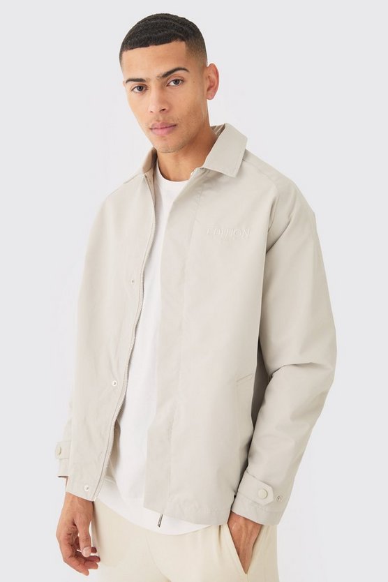 Bestickte Twill Coach-Jacke