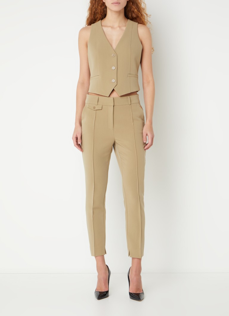 Pantaloni Aaiko Parene cu talie înaltă, slim fit, cu buzunare laterale