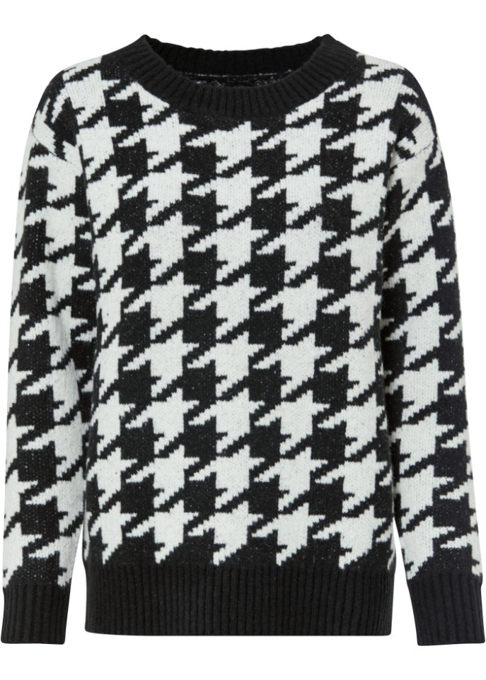 Strick-Pullover mit Rundhalsausschnitt