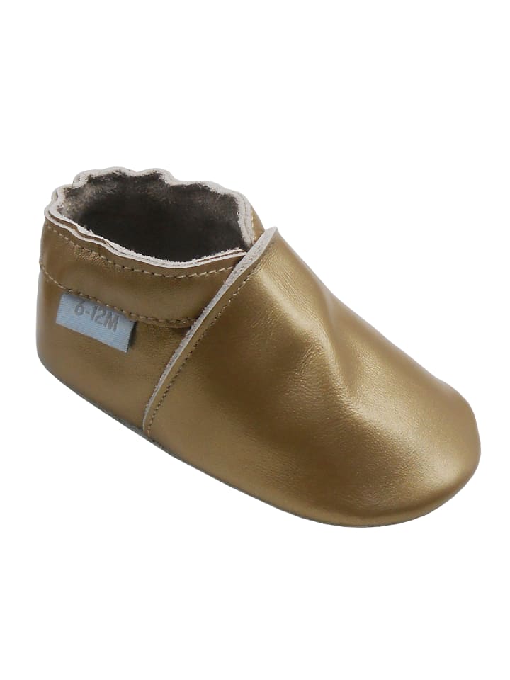 Yalion Baby Leder-Krabbelschuhe in Hellbraun günstig kaufen