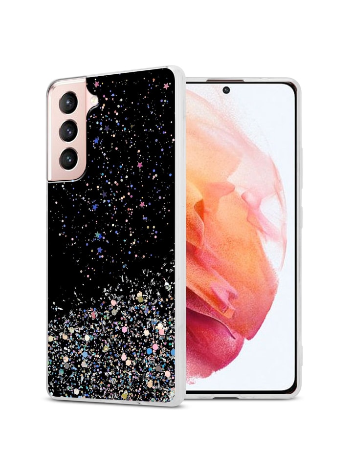 cadorabo Hülle für Samsung Galaxy S21 5G Glitter in Schwarz mit Glitter günstig kaufen onesize