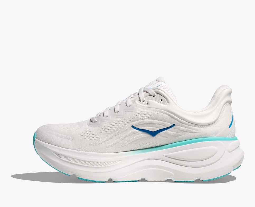 Bondi 9 White / Hoka Blue