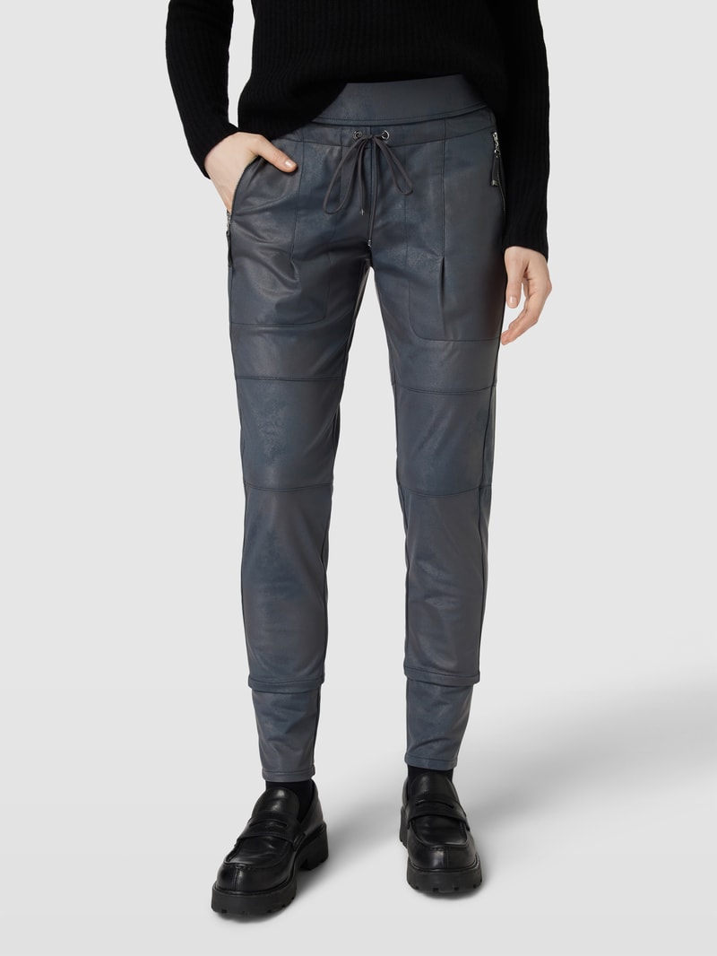 Jogpants in Leder-Optik Modell 'CANDY' in smaragdgrün