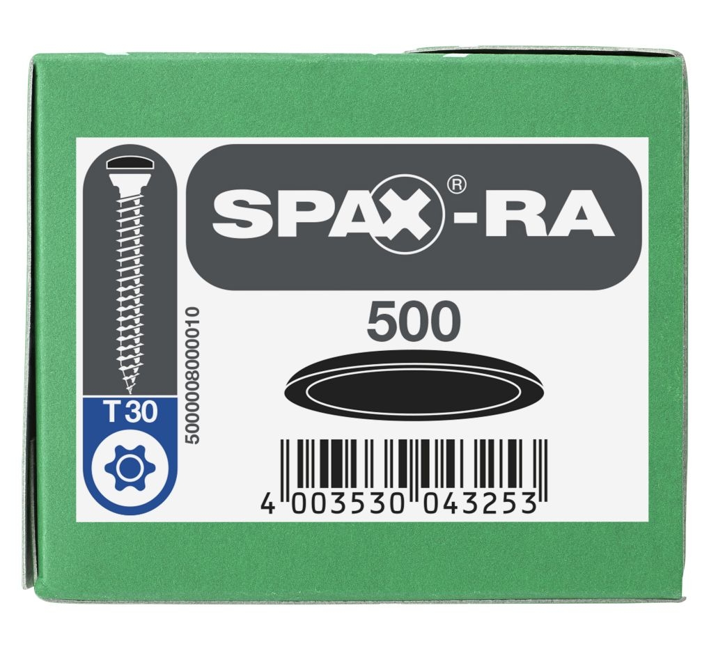 SPAX 50000080000101 Пластични поклопци за SPAX-RA упуштену главу, црни, 500 комада