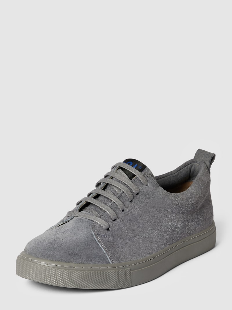 Sneaker aus Leder in hellgrau