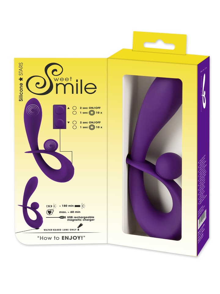 Sweet Smile Rabbitvibrator Clit Ball Vibrator in lila günstig kaufen 20 cm
