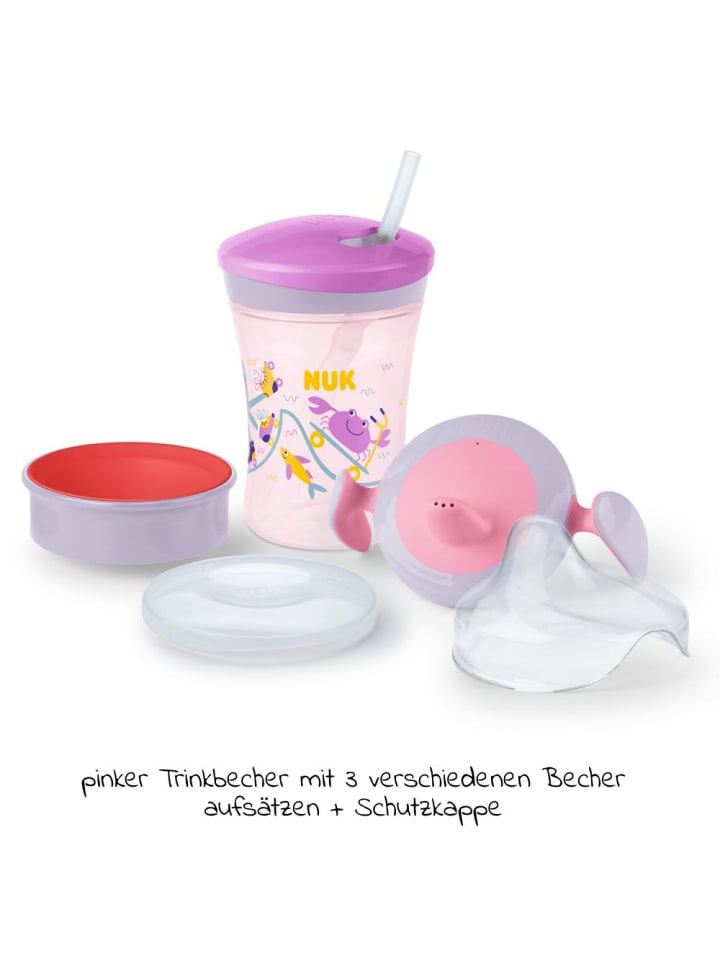 NUK 5-tlg. Trinklern-Set Evolution All-in-1 - Rosa in rosa,motiv günstig kaufen onesize