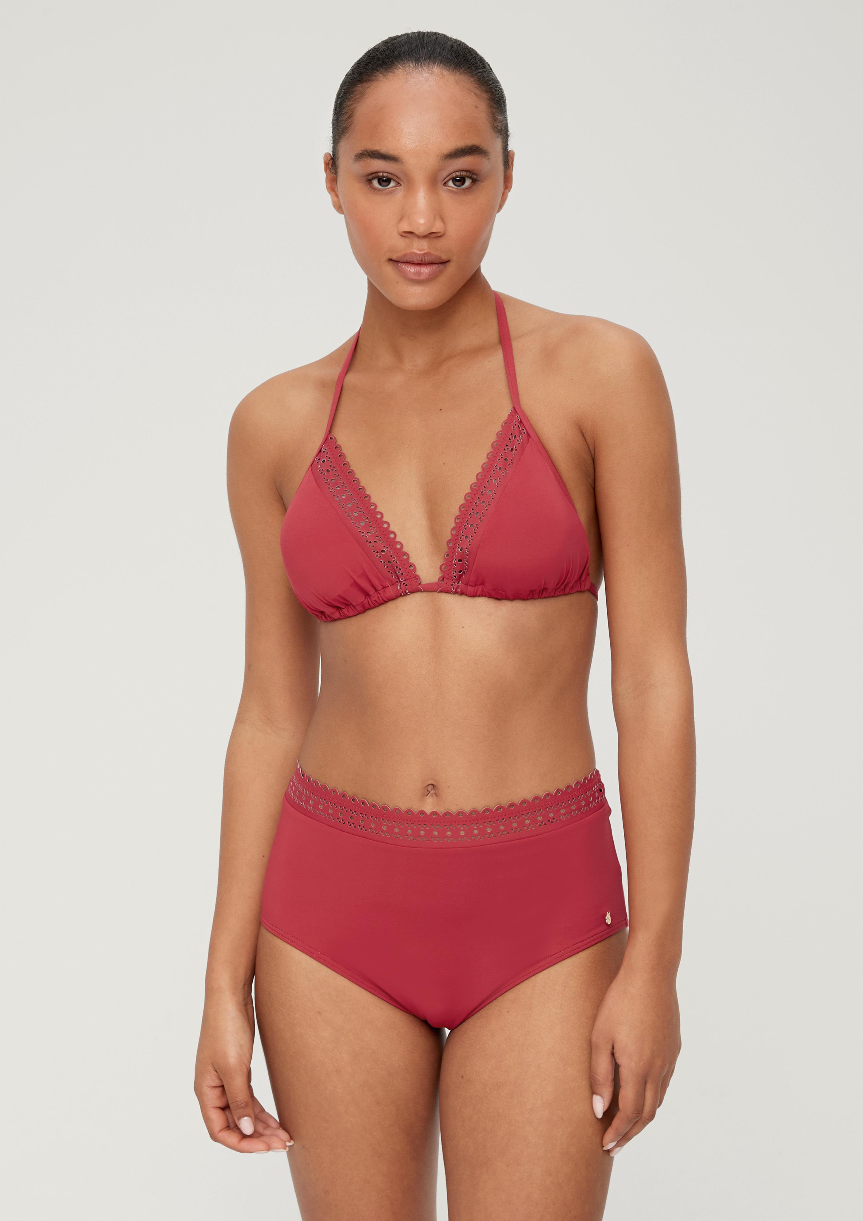 High Waist-Bikinihose mit Lochstickerei  6008705-3400