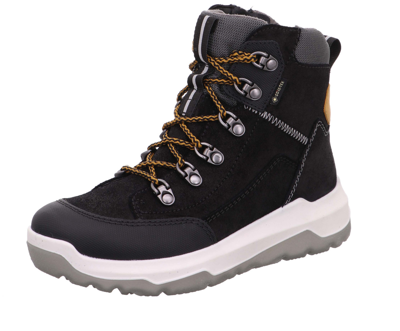 SPACE - Schwarz/Gelb Boots mit Reißverschluss