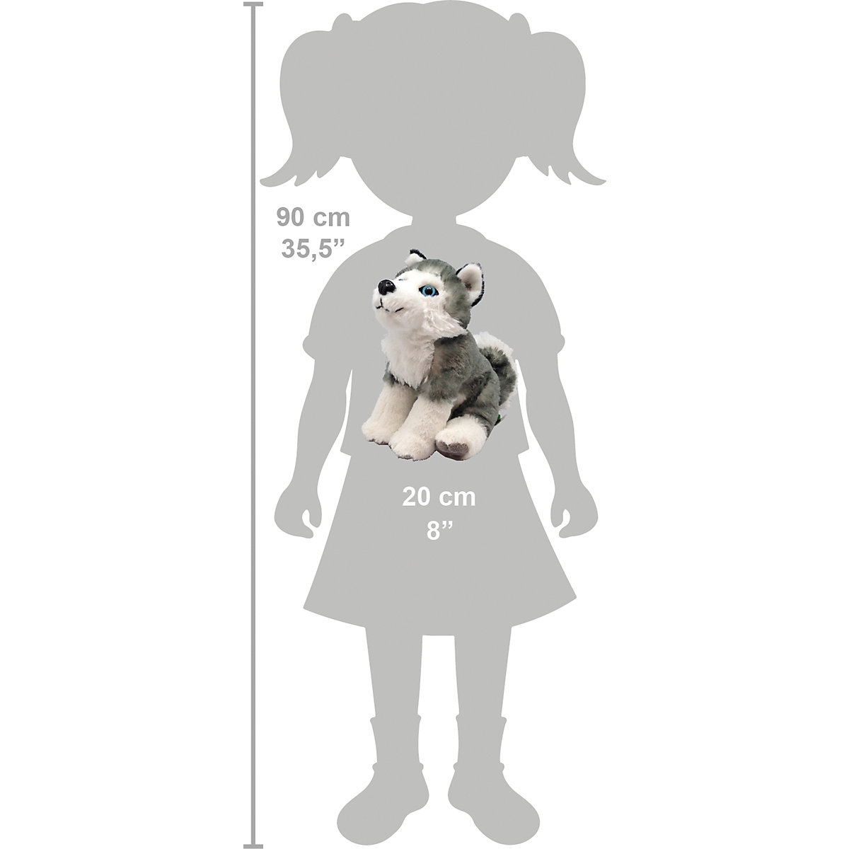 Cuddlekins Mini Husky 20cm