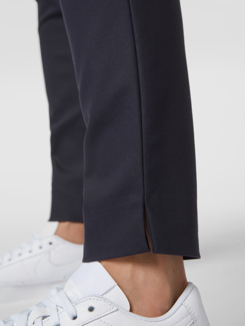 Stretchhose mit Label-Applikation Modell 'ABBY NIGHT PANT' in marineblau