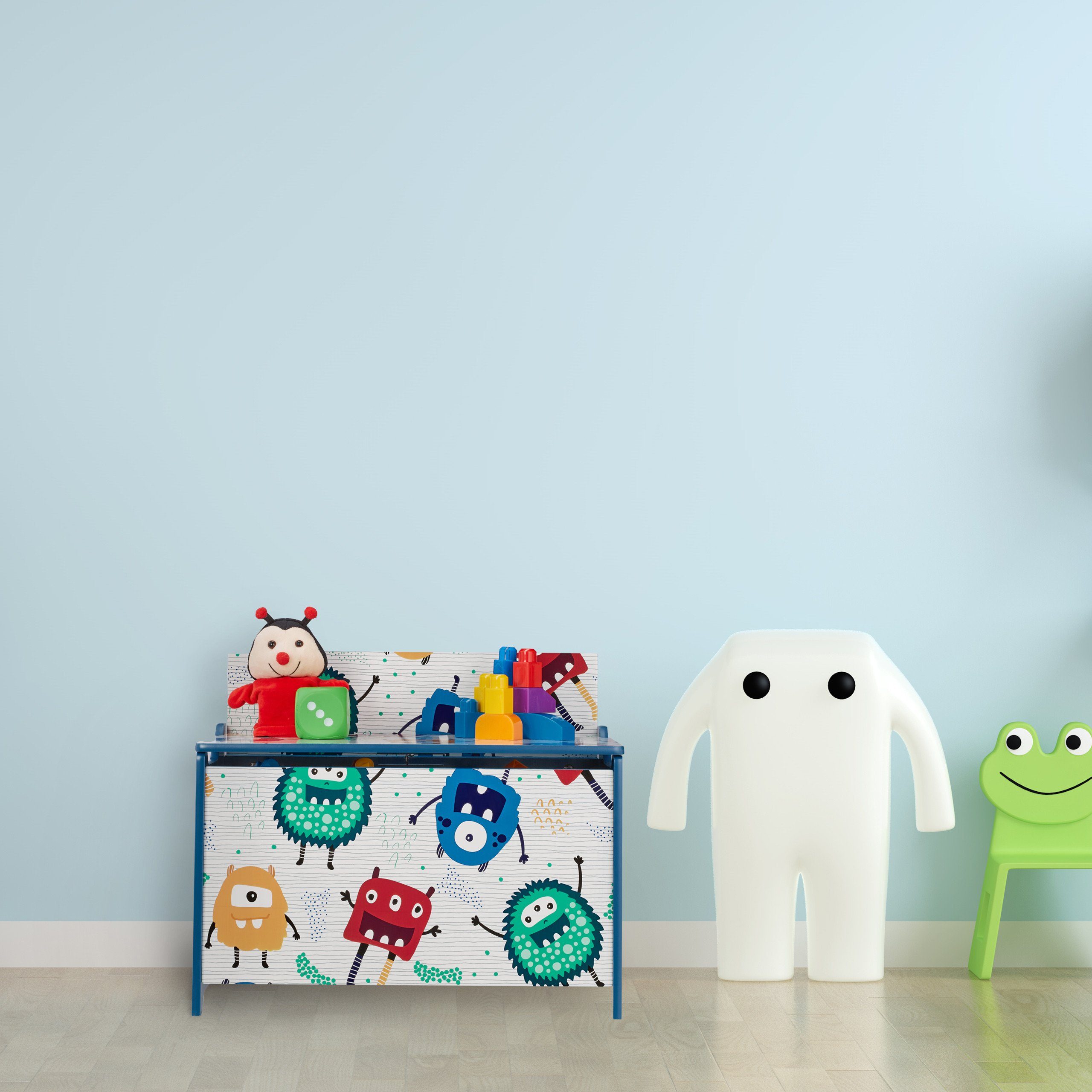 relaxdays Spielzeugtruhe Spielzeugtruhe mit Monstern