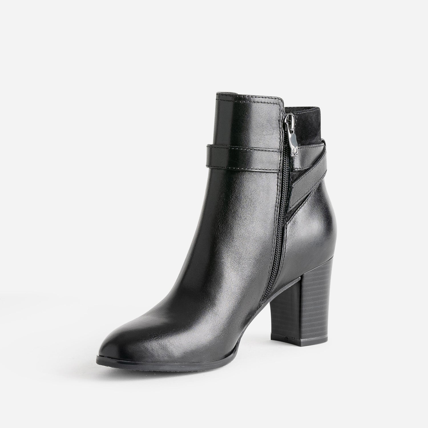 Boots CAPRICE noir en cuir et cuir velours