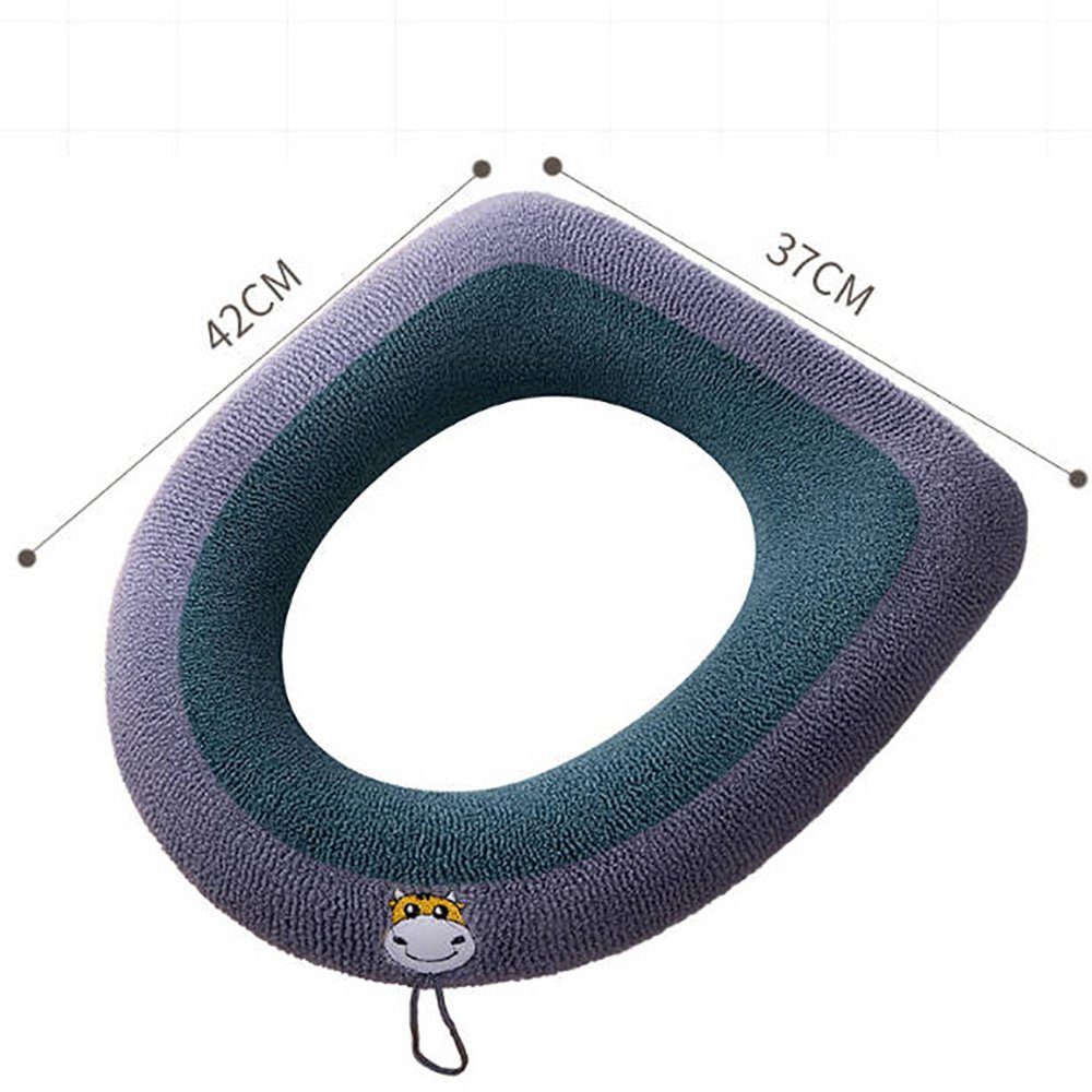 WC-Deckelbezug Heber für weichen Toilettendeckel, Toilettendeckel-Heizung Deliana.home, Höhe 20 mm, Wärmendes Material, Weich und flexibel, Abwaschbar, Polyester-Faser, 1, Weich, waschbar und einfach zu installieren
