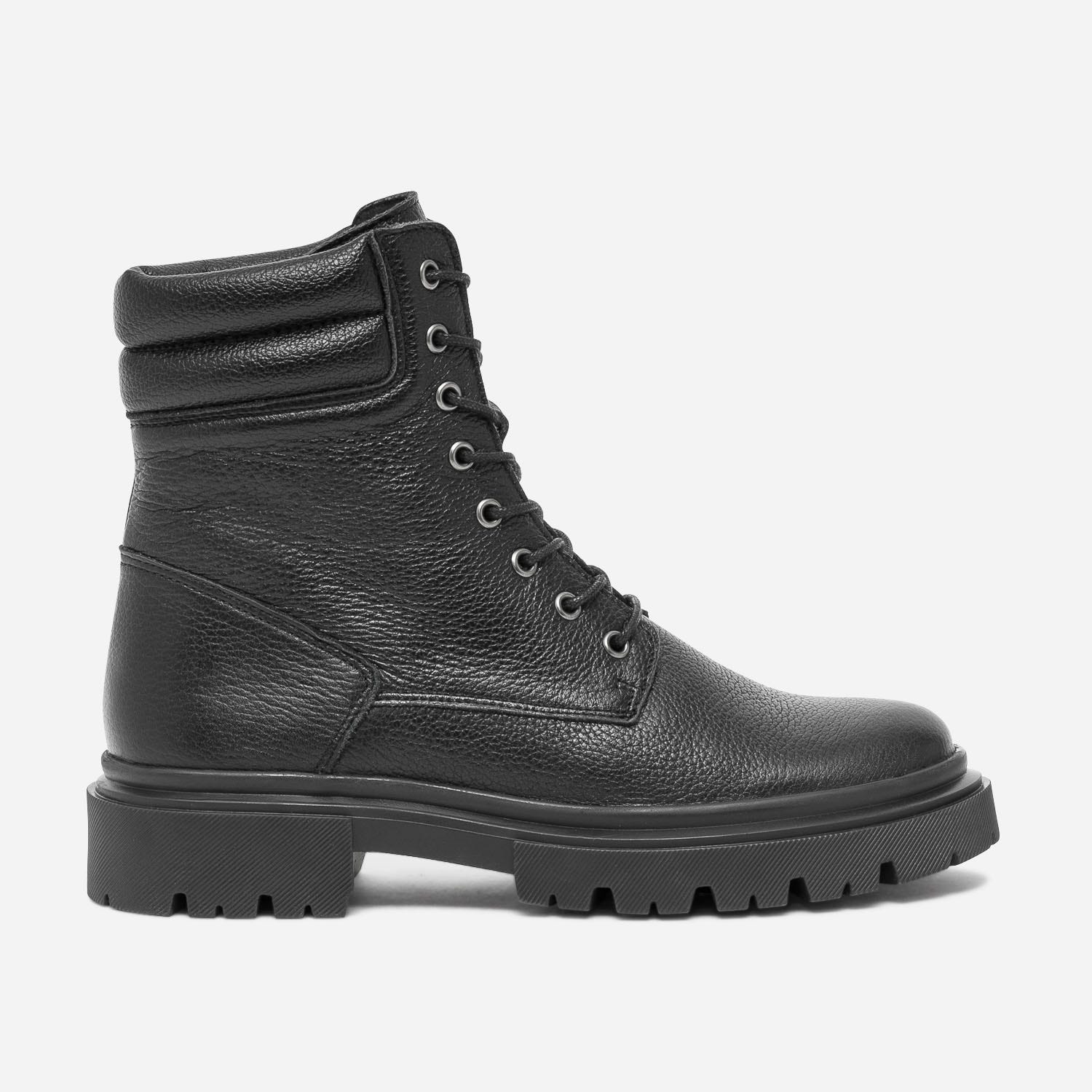Boots à lacet TEXTO noir éco-conçu en cuir