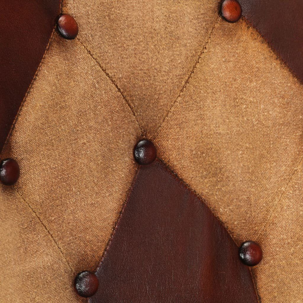 vidaXL Sessel Ohrensessel Braun Echtleder (1-St)