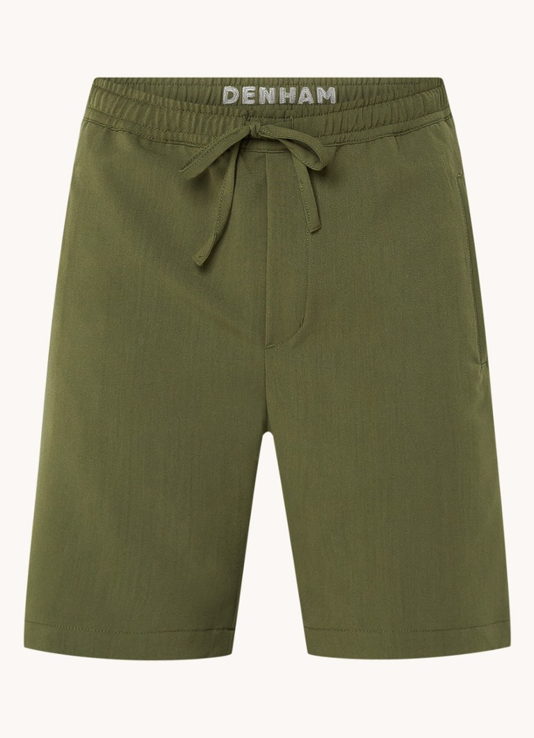 Pantaloni scurți Denham Carlton cu croială dreaptă și șnur reglabil