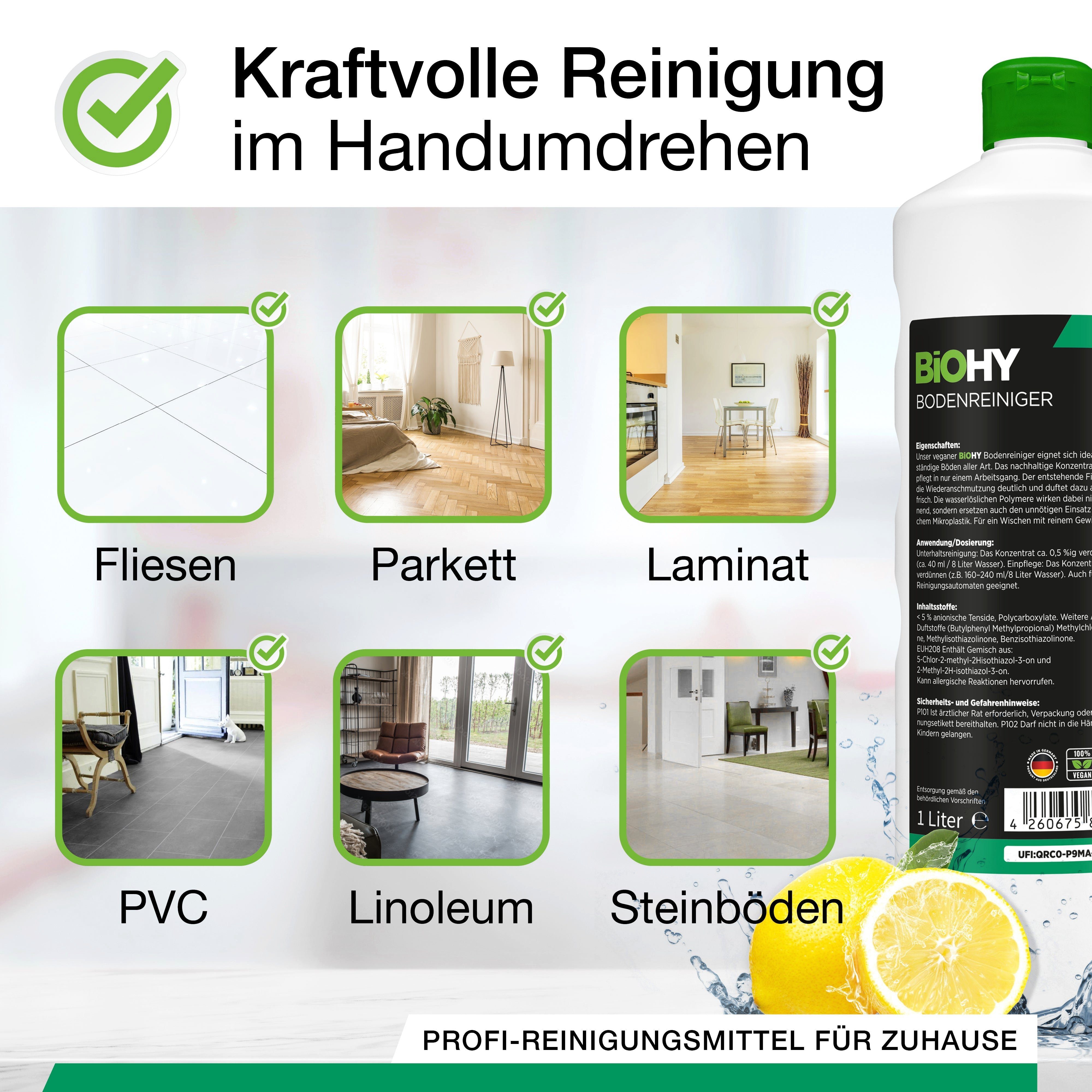 BiOHY Bodenreiniger 1 x 250 ml Flasche Fussbodenreiniger (1-St)