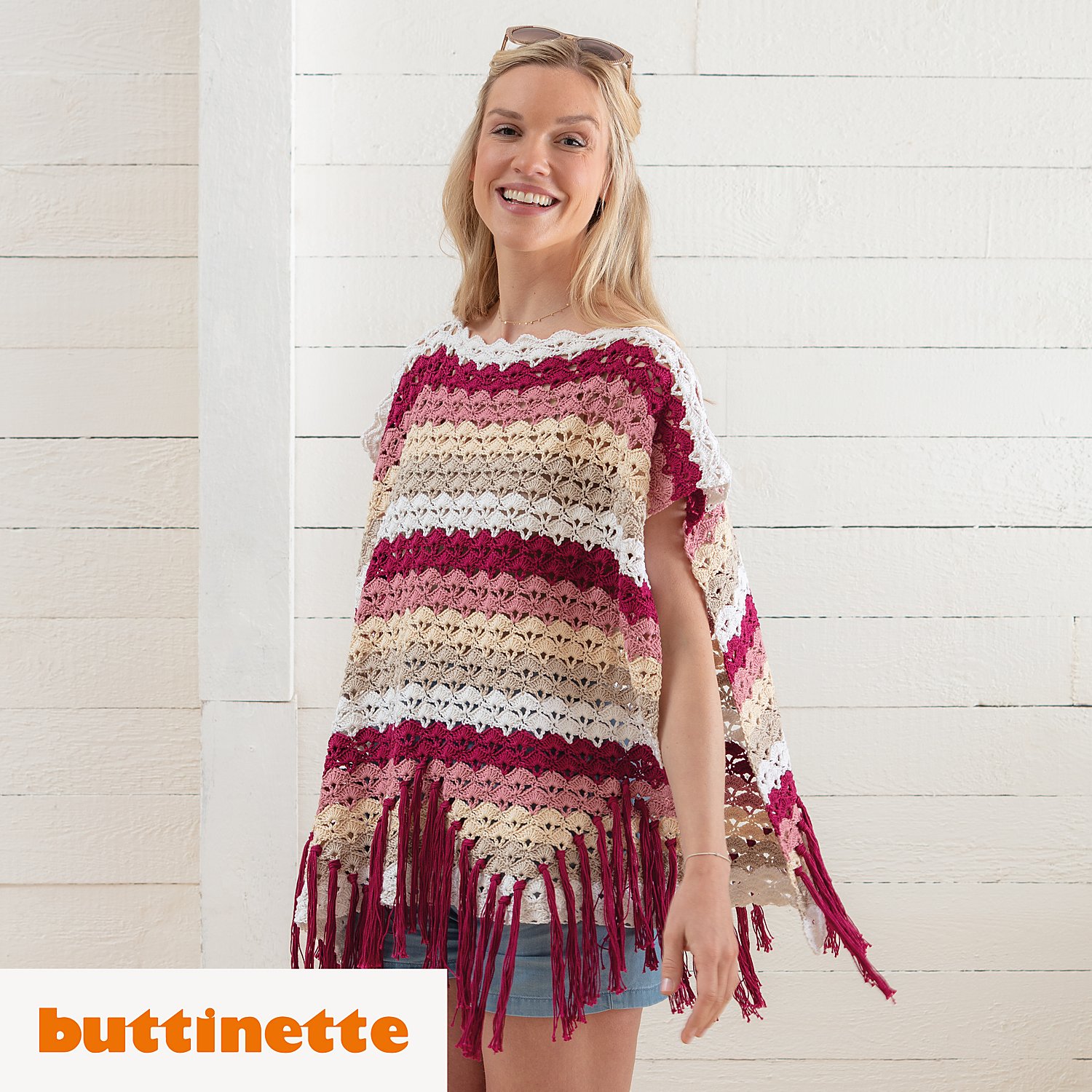 Häkelanleitung - Poncho aus Woll Butt Camilla