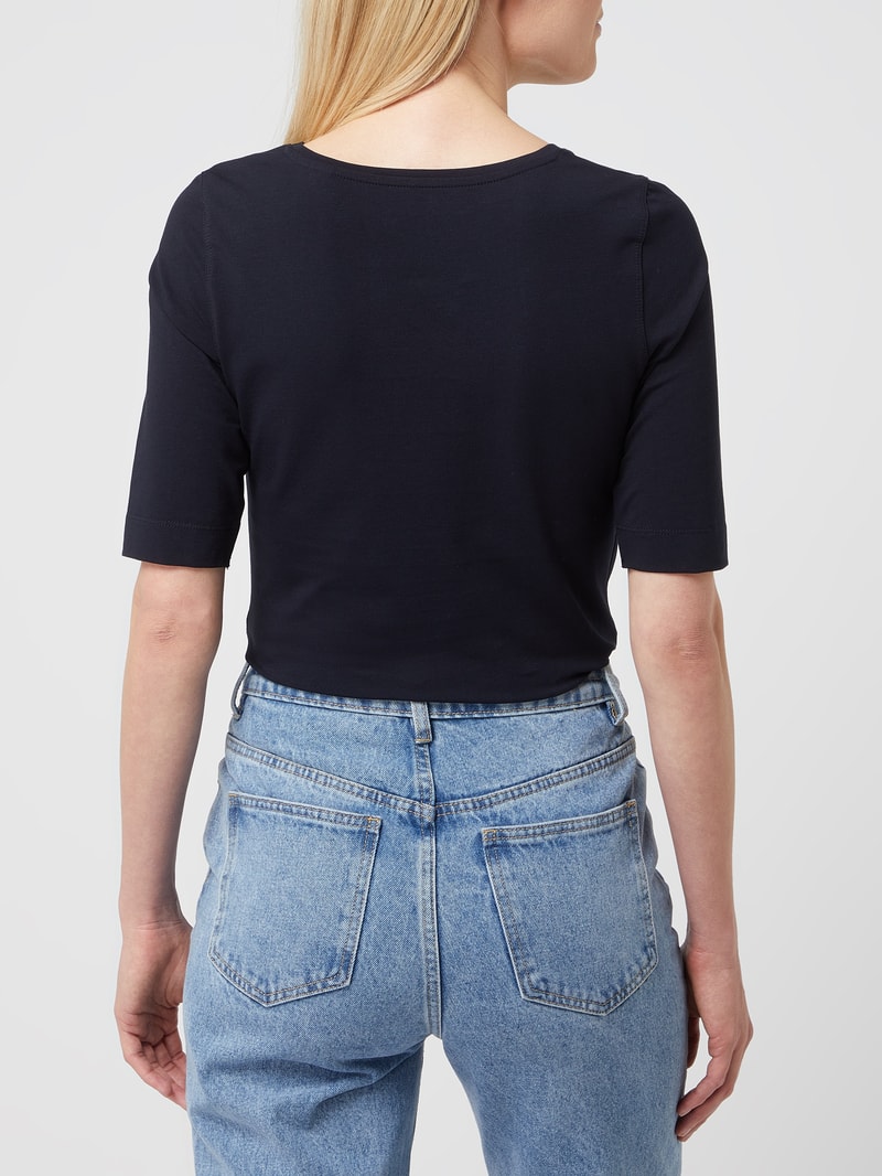 T-Shirt mit 1/2-Arm Modell 'Daily' in marineblau