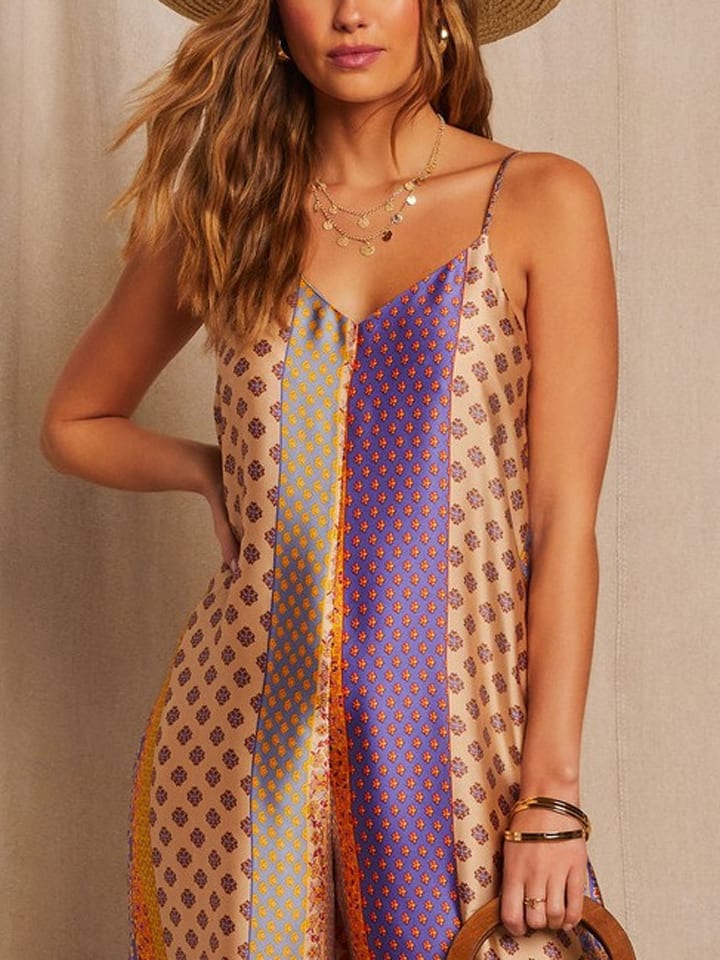 LA Angels Jumpsuit in Lila/ Orange günstig kaufen