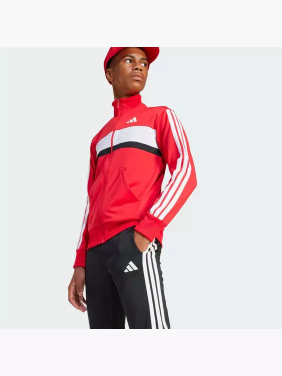 adidas Seasonal Essentials Tiberio 3-Streifen Tricot Kids Trainingsanzug