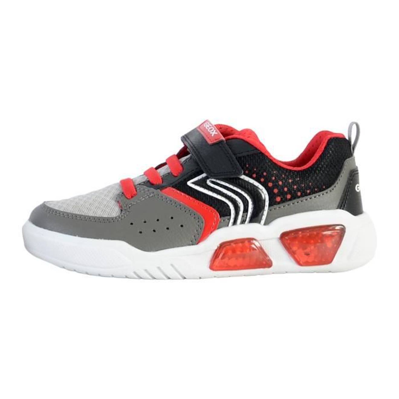Basket à Scratch Enfant Geox Illuminus gris