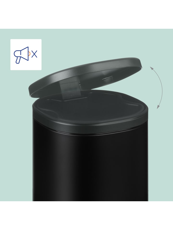 relaxdays Mülleimer Bad in Schwarz - 5 l günstig kaufen onesize