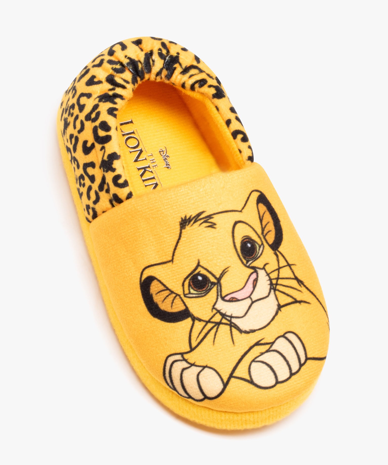Chaussons Garçon en jersey imprimé Simba - Roi Lion jaune | GEMO